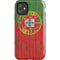 Portuguese Flag Dark Wood iPhone 11 Impact Case