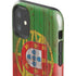 Portuguese Flag Dark Wood iPhone 11 Impact Case