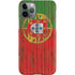 Portuguese Flag Dark Wood iPhone 11 Pro Lite Case