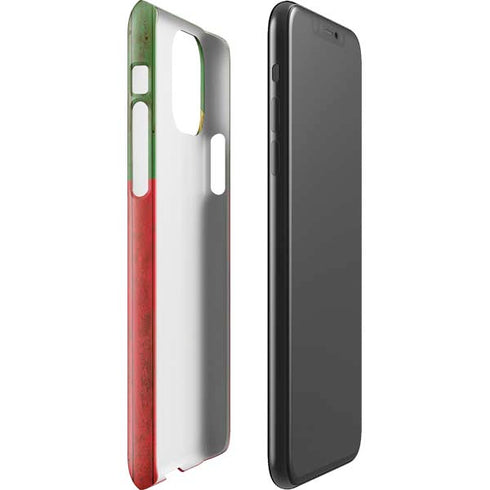 Portuguese Flag Dark Wood iPhone 11 Pro Max Lite Case