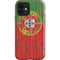 Portuguese Flag Dark Wood iPhone 12 Impact Case