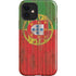 Portuguese Flag Dark Wood iPhone 12 Impact Case