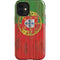 Portuguese Flag Dark Wood iPhone 12 Mini Impact Case