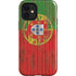 Portuguese Flag Dark Wood iPhone 12 Mini Impact Case