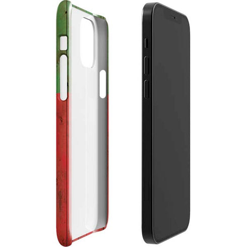 Portuguese Flag Dark Wood iPhone 12 Mini Lite Case