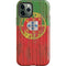 Portuguese Flag Dark Wood iPhone 12 Pro Impact Case