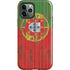Portuguese Flag Dark Wood iPhone 12 Pro Impact Case