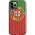 Portuguese Flag Dark Wood iPhone 12 Pro Max Impact Case