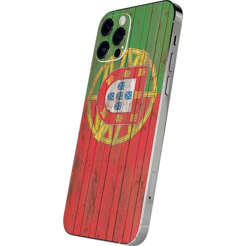 Portuguese Flag Dark Wood iPhone 12 Pro Max Skin