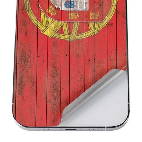 Portuguese Flag Dark Wood iPhone 12 Pro Max Skin