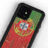 Portuguese Flag Dark Wood iPhone 12 Waterproof Case