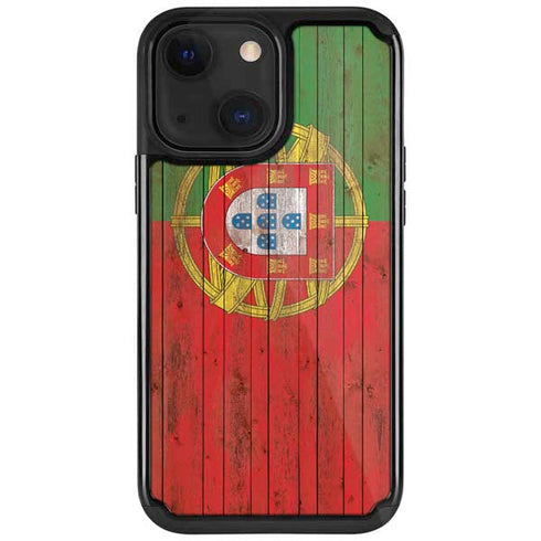 Portuguese Flag Dark Wood iPhone 13 Cargo Case