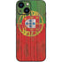 Portuguese Flag Dark Wood iPhone 13 Mini Skin