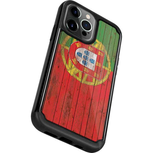 Portuguese Flag Dark Wood iPhone 13 Pro Cargo Case