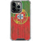 Portuguese Flag Dark Wood iPhone 13 Pro Clear Case