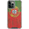 Portuguese Flag Dark Wood iPhone 13 Pro Max Clear Case