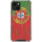 Portuguese Flag Dark Wood iPhone 14 Clear Case