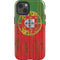 Portuguese Flag Dark Wood iPhone 14 Impact Case