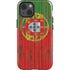 Portuguese Flag Dark Wood iPhone 15 Impact Case