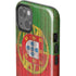 Portuguese Flag Dark Wood iPhone 14 Impact Case