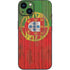 Portuguese Flag Dark Wood iPhone 15 Plus Skin