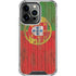 Portuguese Flag Dark Wood iPhone 14 Pro Clear Case