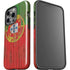 Portuguese Flag Dark Wood iPhone 14 Pro Impact Case