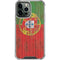 Portuguese Flag Dark Wood iPhone 15 Pro Max Clear Case