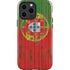 Portuguese Flag Dark Wood iPhone 15 Pro Max Impact Case