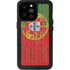 Portuguese Flag Dark Wood iPhone 14 Pro Max Waterproof Case