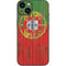 Portuguese Flag Dark Wood iPhone 14 Skin