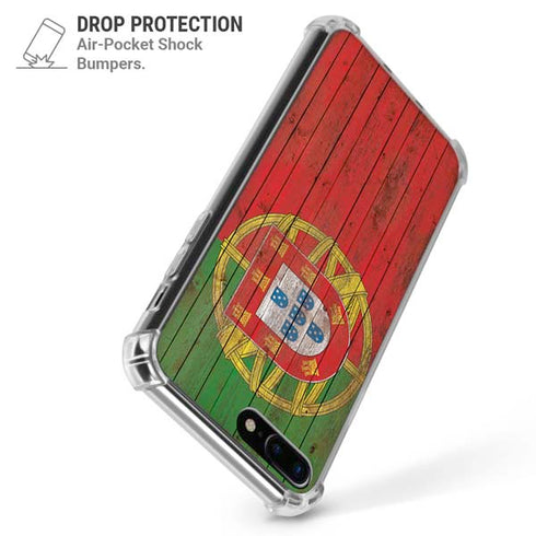 Portuguese Flag Dark Wood iPhone 7/8 Plus Clear Case