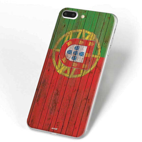 Portuguese Flag Dark Wood iPhone 7 Plus Skin