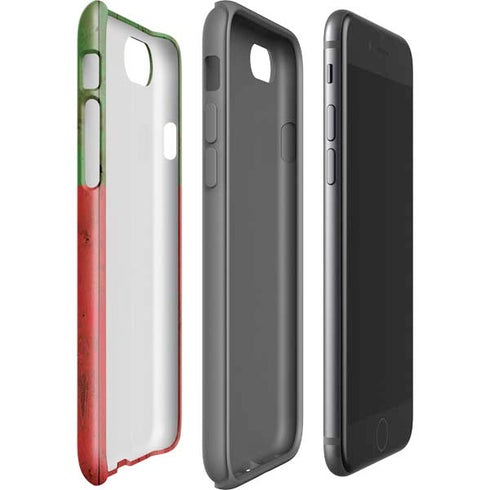 Portuguese Flag Dark Wood iPhone SE (2nd & 3rd Gen) Pro Case