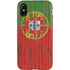 Portuguese Flag Dark Wood iPhone X Pro Case