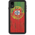 Portuguese Flag Dark Wood iPhone XR Waterproof Case