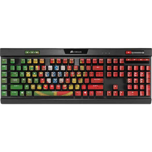 Portuguese Flag Dark Wood K95 RGB PLATINUM Mechanical Gaming Keyboard Skin