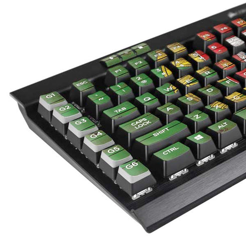 Portuguese Flag Dark Wood K95 RGB PLATINUM Mechanical Gaming Keyboard Skin