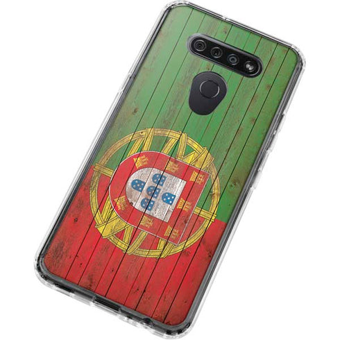 Portuguese Flag Dark Wood LG K51/Q51 Clear Case