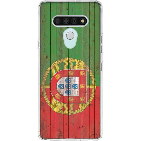 Portuguese Flag Dark Wood LG Stylo 6 Clear Case