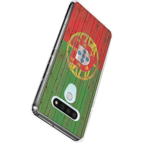 Portuguese Flag Dark Wood LG Stylo 6 Clear Case