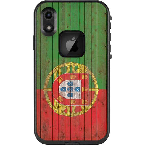 Portuguese Flag Dark Wood LifeProof Fre iPhone Skin