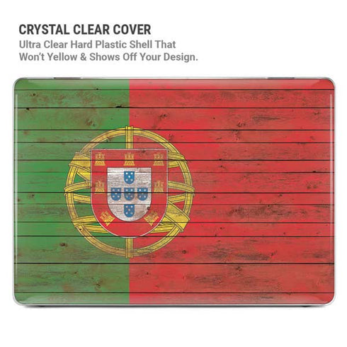 Portuguese Flag Dark Wood MacBook Air 13in M1 (2021) Case plus Skin