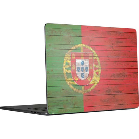 Portuguese Flag Dark Wood MacBook Air 15 in (2023) Skin