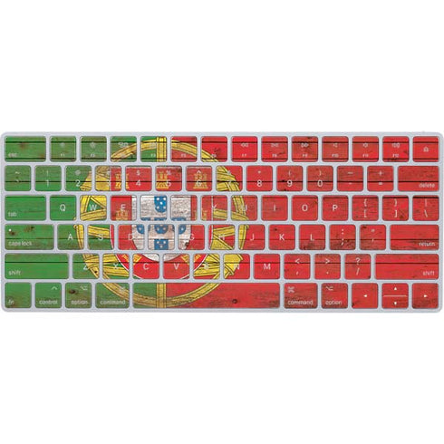 Portuguese Flag Dark Wood Magic Keyboard Skin