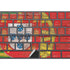 Portuguese Flag Dark Wood Magic Keyboard with Numeric Keypad Skin