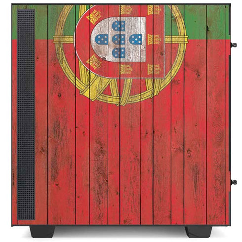 Portuguese Flag Dark Wood NZXT H510 Compact ATX Mid-Tower Case Skin