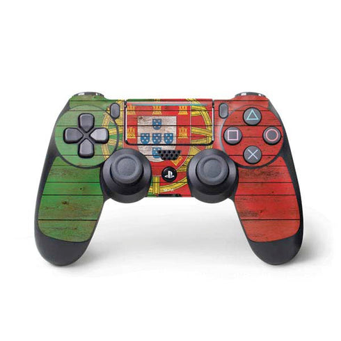 Portuguese Flag Dark Wood PS4 Pro/Slim Controller Skin