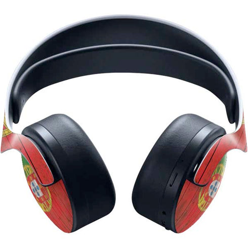 Portuguese Flag Dark Wood PULSE 3D Wireless Headset for PS5 Skin