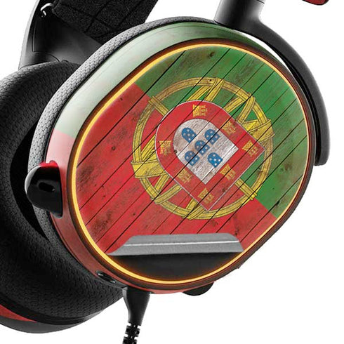 Portuguese Flag Dark Wood SteelSeries Arctis 3 Skin
